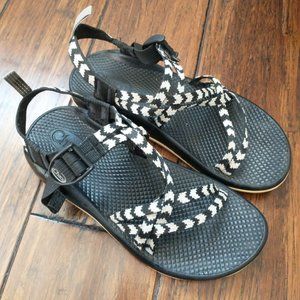 Chaco Black and White Sandal Size 6
